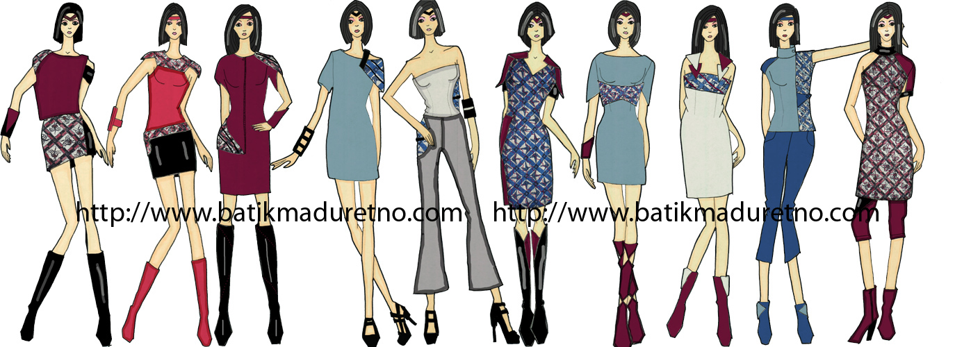  Sketsa Desain Batik Maduretno Indonesia Fashion 