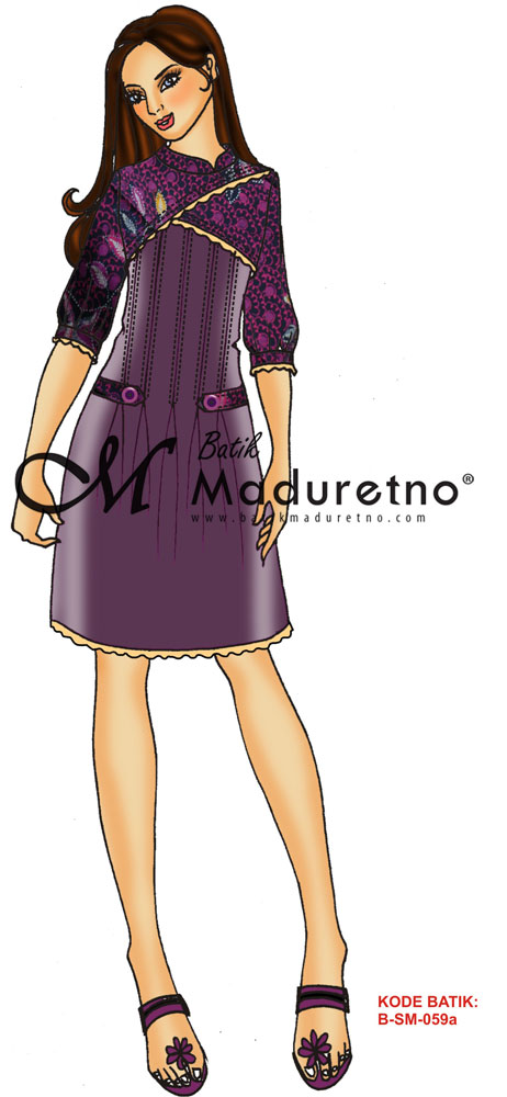 Baju kerja  Batik Maduretno  Indonesia Fashion Desainer 