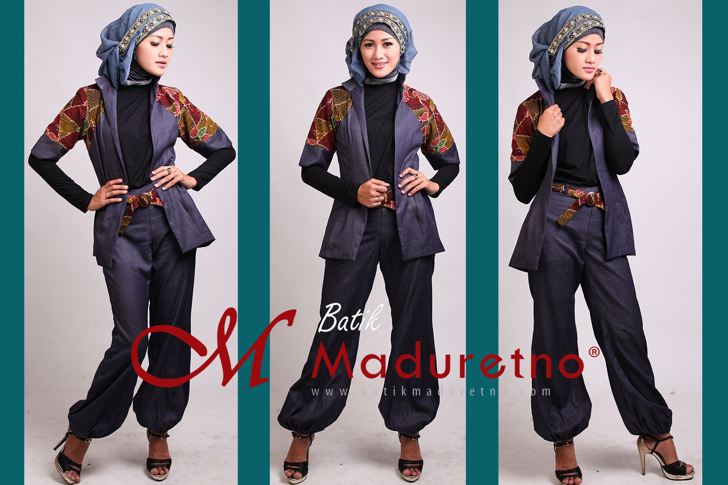 Busana Batik Muslim Modern Batik Maduretno Indonesia Fashion